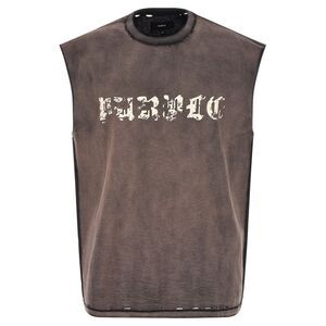 Purple Men 'Worn Gothic' Tank Top